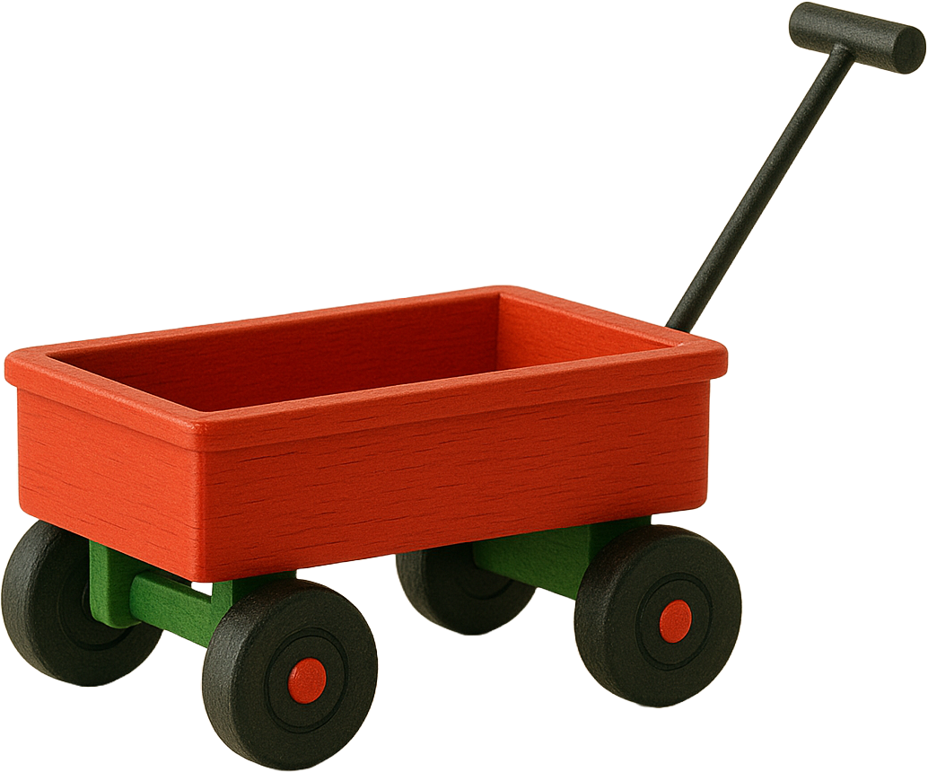 Red wagon toy